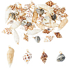 48Pcs 4 Styles Natural Mixed Shell Pendants PALLOY-HS00026-1