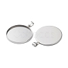 304 Stainless Steel Pendant Cabochon Settings STAS-L282-010P-10-2