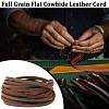 Flat Cowhide Leather Jewelry Cord LC-GF0001-10B-03-4