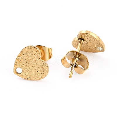 Ion Plating(IP) 304 Stainless Steel Stud Earring Findings X-EJEW-O104-07G-1