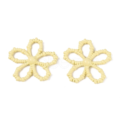 Spray Painted Alloy Flower Multi-Strand Links PALLOY-Q464-01D-1