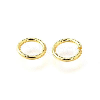 Brass Open Jump Rings X-KK-V007-004G-06-1