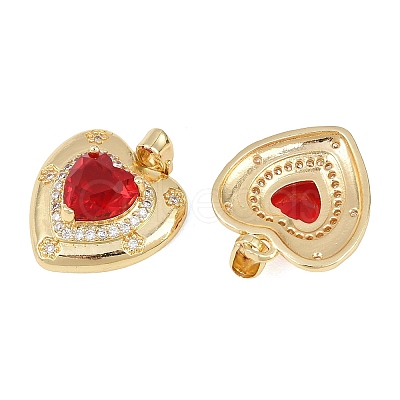 Brass Micro Pave Cubic Zirconia Pendants KK-H257-05G-03-1