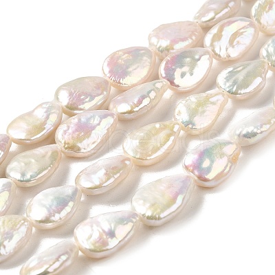 Natural Baroque Pearl Keshi Pearl Beads Strands PEAR-E016-017-1