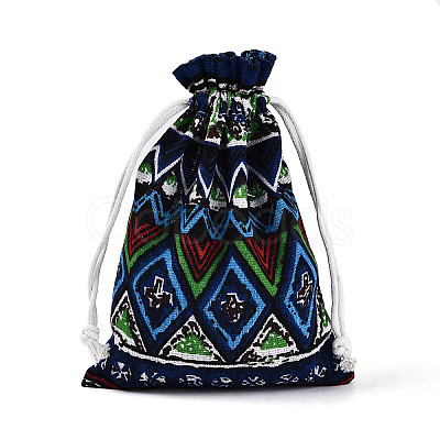 Ethnic Style Burlap Packing Pouches ABAG-N009-06C-02-1