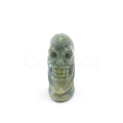 Natural Indian Agate Moon with Human Face Figurines Statues for Home Office Desktop Decoration PW-WG92128-04-1