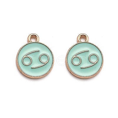 Alloy Enamel Pendants ENAM-S124-01B-15D-1