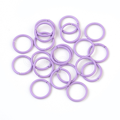 Spray Painted Iron Open Jump Rings IFIN-F149-B04-1