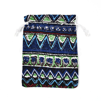 Ethnic Style Burlap Packing Pouches ABAG-N009-06C-02-1