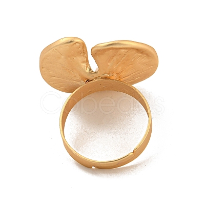 Matte Gold Alloy Adjustable Rings for Women RJEW-K260-07H-1