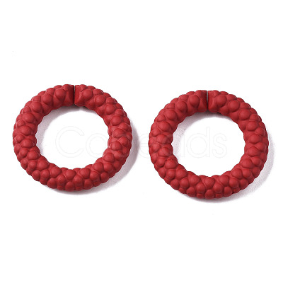 Spray Painted CCB Plastic Linking Rings CCB-Q091-010E-1