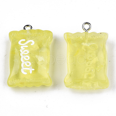 Transparent Resin Pendants LS-X-RESI-S356-54A-04-1