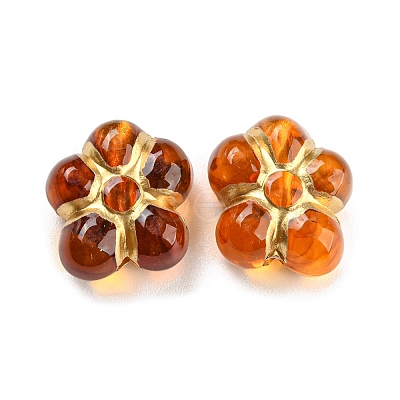 Plating Transparent Acrylic Beads OACR-A024-04C-1