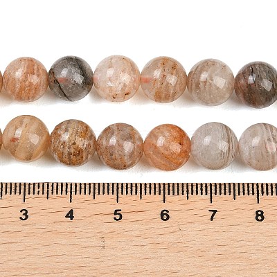 Natural Multilayer Lodolite Quartz Beads Strands G-Z133-A02-10mm-02-1