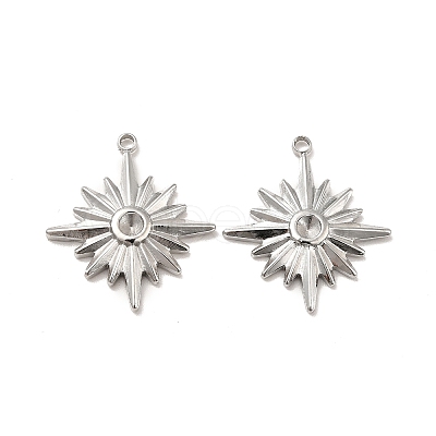 Non-Tarnish 304 Stainless Steel Pendant Rhinestone Settings STAS-I197-013P-1