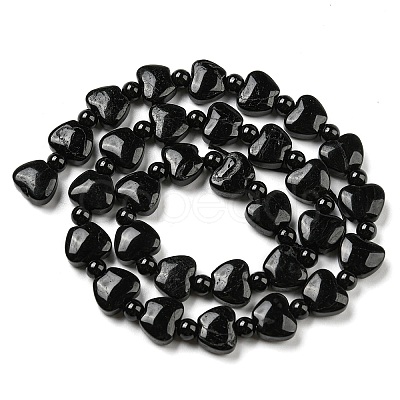 Natural Black Tourmaline Beads Strands G-C062-A01-01-1