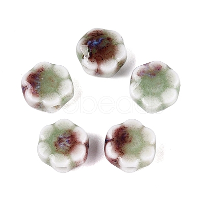 Vintage Handmade Porcelain Beads PORC-N013-25-14-1