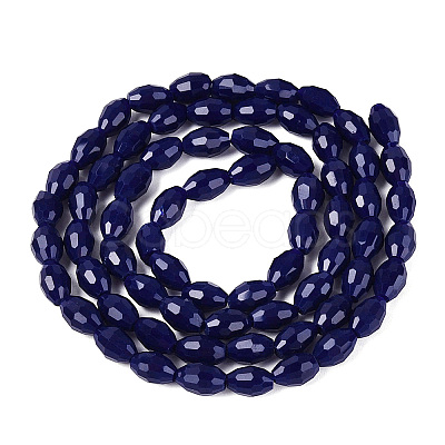 Opaque Solid Color Glass Beads Strands GLAA-N071-01A-C09-1
