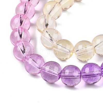 Baking Paint Transparent Glass Beads DGLA-M001-8mm-09-1