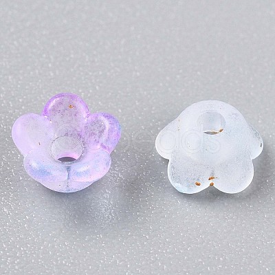 Frosted Transparent Acrylic Beads X-OACR-N137-72K-1