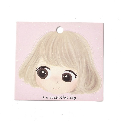 100Pcs Paper Hair Ties Display Cards LS-CDIS-C003-02-1