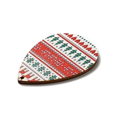 Single Face Printed Wood Big Pendants WOOD-H102-03A-1