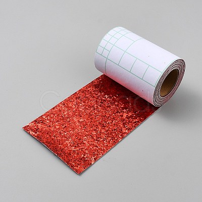 Polyvinyl Chloride Self Adhesive Tape with Paillette DIY-WH20066-011D-1