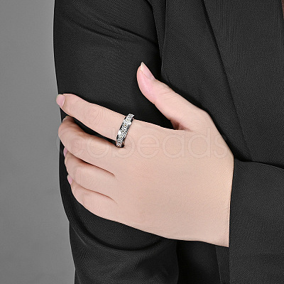 Simple Style 304 Stainless Steel Rotating Finger Rings FS-WGCAB4E-02-1