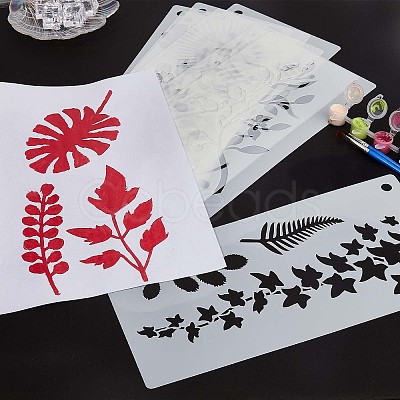 16Pcs 16 Styles PET Plastic Drawing Painting Stencils Templates DIY-WH0401-45-1