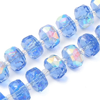 Transparent Electroplate Glass Beads Strands EGLA-P062-01A-AB02-1