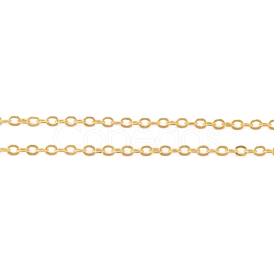 Brass Flat Oval Cable Chains CH030-G-1