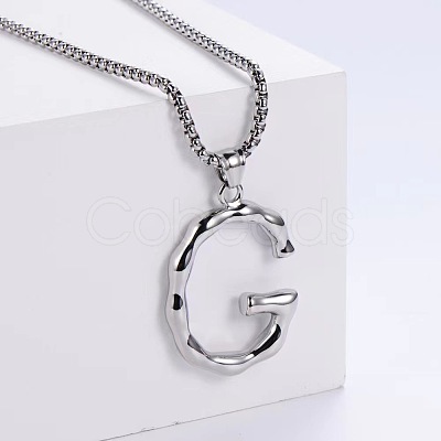 Minimalist chic collarbone necklace with 26 English letters design LW4134-33-1