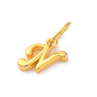 925 Sterling Silver Letter Charms with Jump Rings STER-R008-01G-N-1