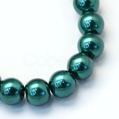 Baking Paint Pearlized Glass Pearl Round Bead Strands HY-Q003-6mm-79-1