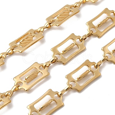304 Stainless Steel Rectangle Link Chains CHS-Z007-17G-1