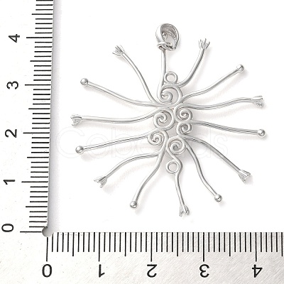 925 Sterling Silver Clear Cubic Zirconia Pendant Cabochon Settins STER-M092-06P-1