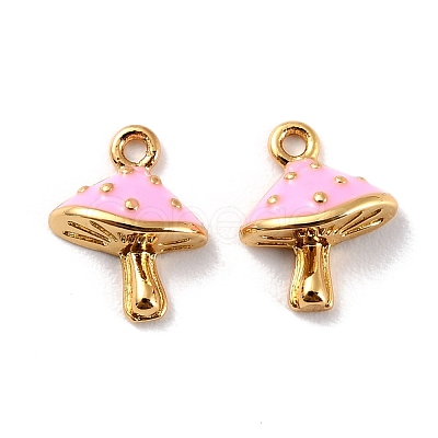 Autumn Theme Brass Enamel Pendants KK-P207-020G-RS-1