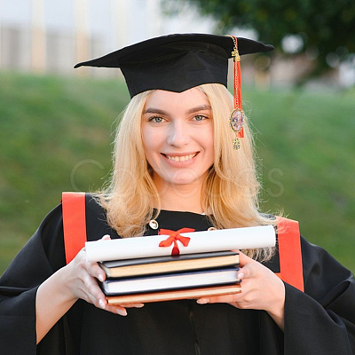 DIY Oval & Angel Alloy Graduation Cap Fringe Pendant Decoration Making Kits HJEW-DC00044-1
