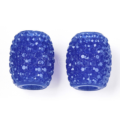 Opaque Resin European Jelly Colored Beads RESI-B025-02A-02-1