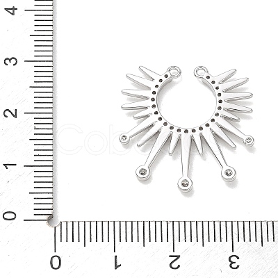 Brass Micro Pave Clear Cubic Zirconia Connector Charms CU-CBAEC29-01P-1