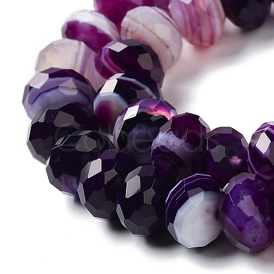 Natural Banded Agate/Striped Agate Beads Strands G-E605-A02-03D-1