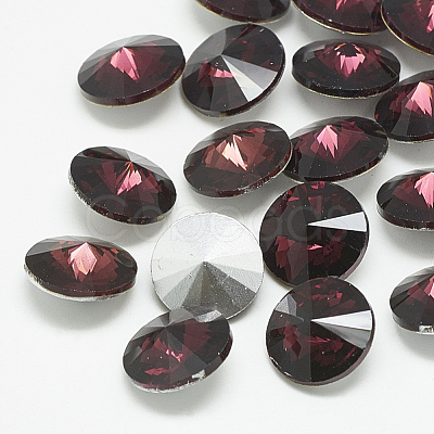 Pointed Back Glass Rhinestone Cabochons RGLA-T086-12mm-18-1