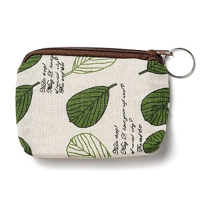 Flamingo/Cherry/Leaf Pattern Cotton Cloth Wallets ABAG-Q043-02-1