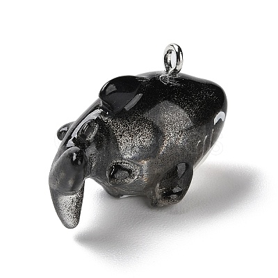 Sea Animal Theme Opaque Resin Pendants RESI-D071-04D-1