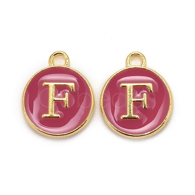 Golden Plated Alloy Enamel Charms X-ENAM-S118-08F-1