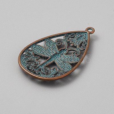 Tibetan Styles Alloy Pendants FIND-CJC0024-84D-1