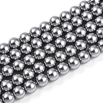 Baking Paint Pearlized Glass Pearl Bead Strands X-HY-N002-4mm-A01-1