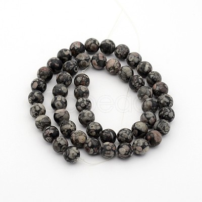 Natural Jade Round Bead Strands G-P070-72-12mm-1