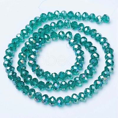 Electroplate Glass Beads Strands EGLA-A034-T8mm-B04-1