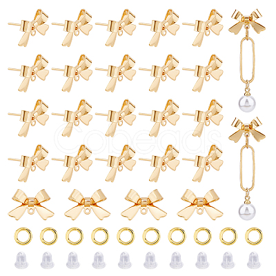 Brass Stud Earring Findings & Open Jump Rings KK-HS0001-79-1